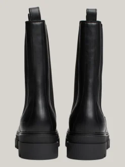 Chelsea Boots|Botki*Tommy Hilfiger Skórzane Sztyblety Z Protektorem BLACK