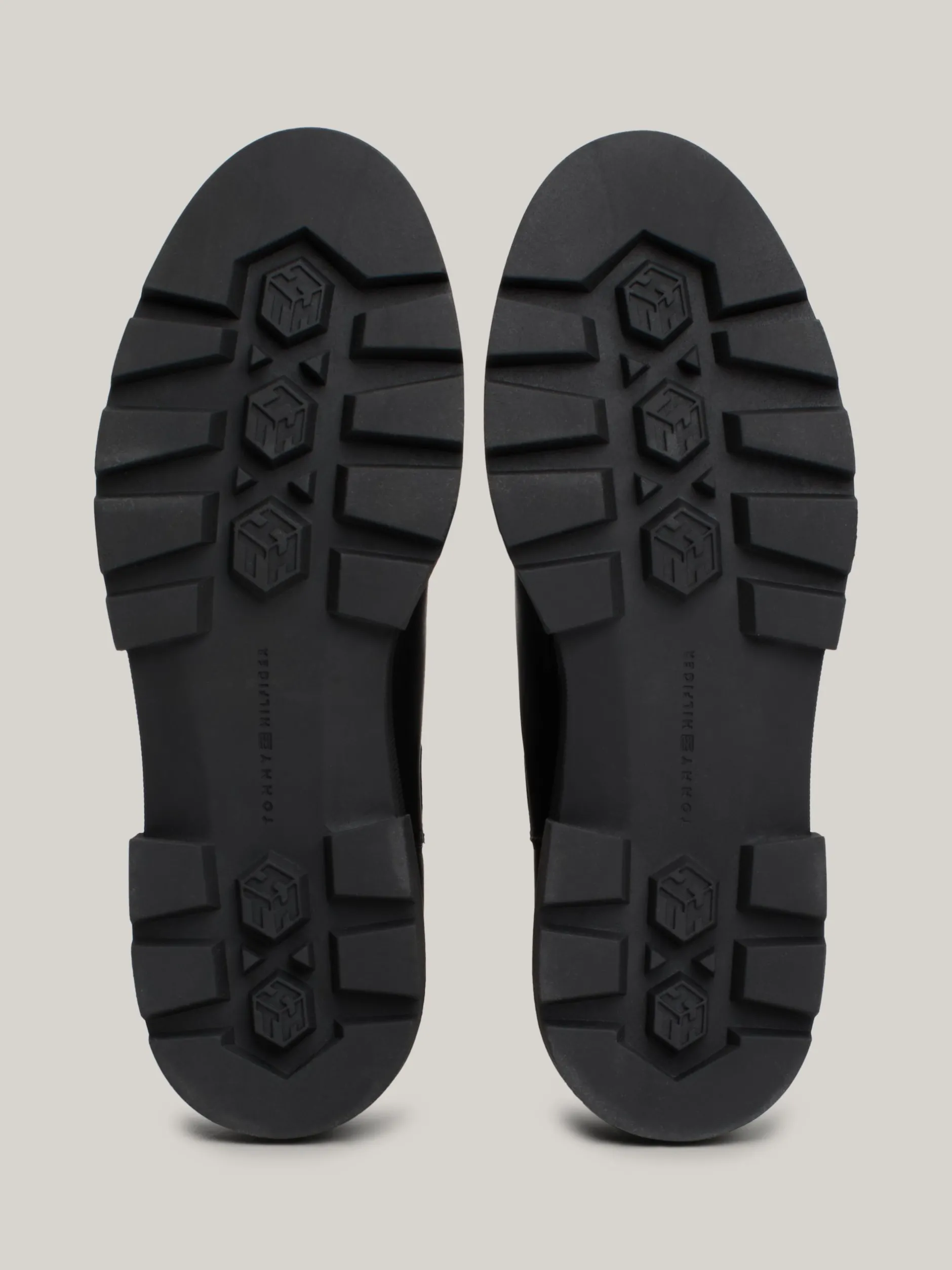Chelsea Boots|Botki*Tommy Hilfiger Skórzane Sztyblety Z Protektorem BLACK