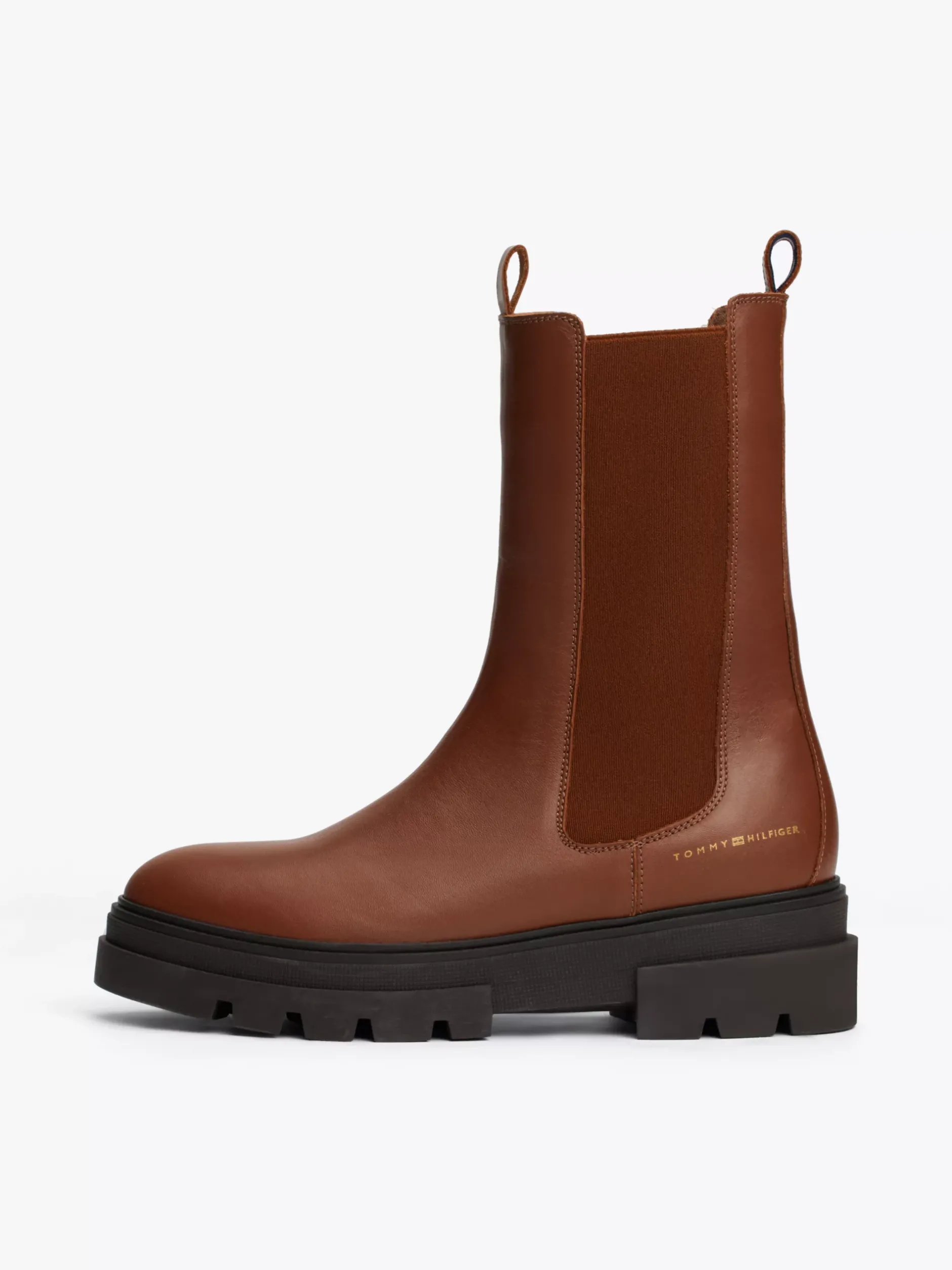 Chelsea Boots|Botki*Tommy Hilfiger Skórzane Sztyblety Z Protektorem COGNAC BROWN