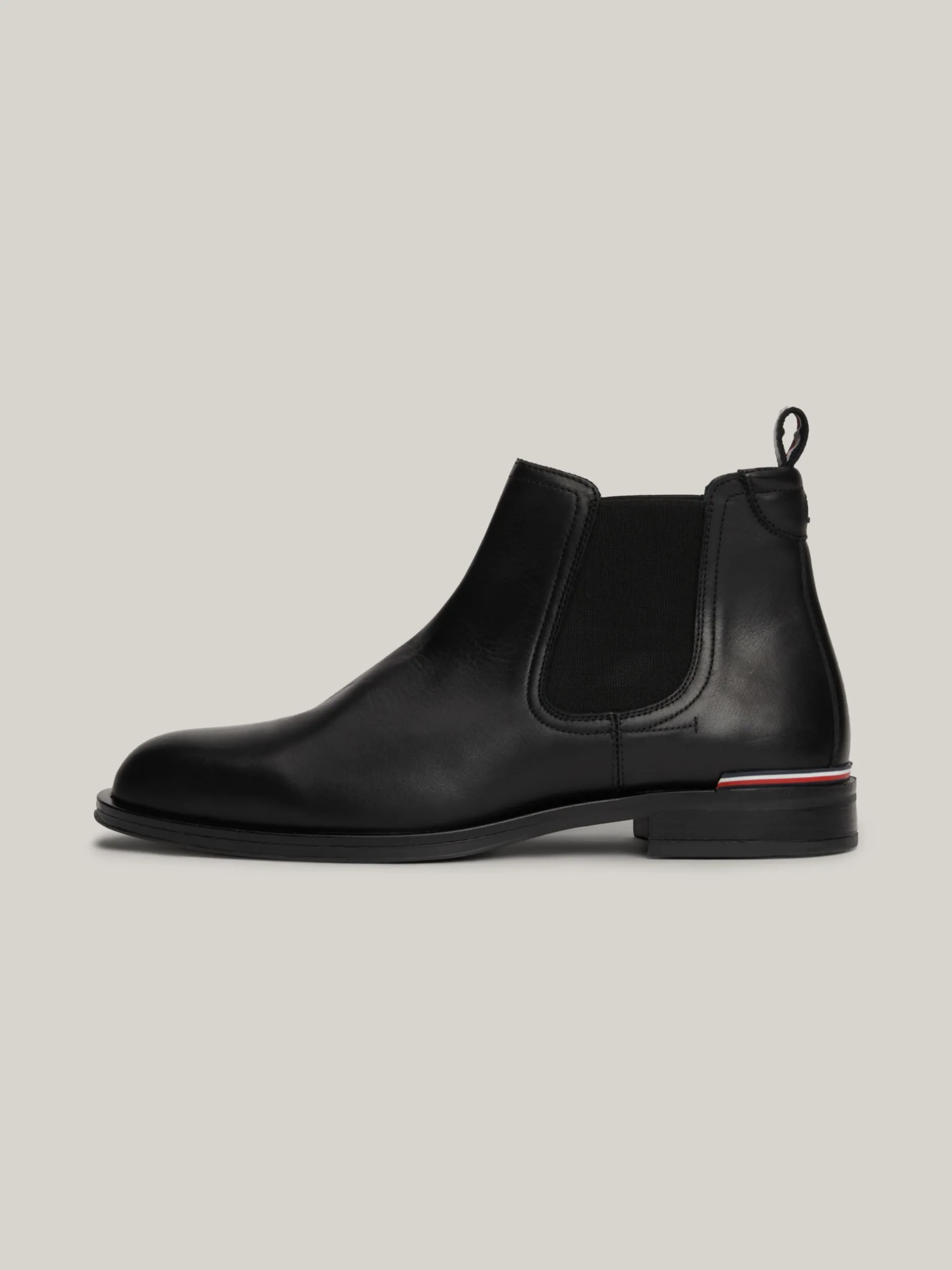 Sztyblety|Buty*Tommy Hilfiger Skórzane Sztyblety Z Sygnowaną Tasiemką BLACK