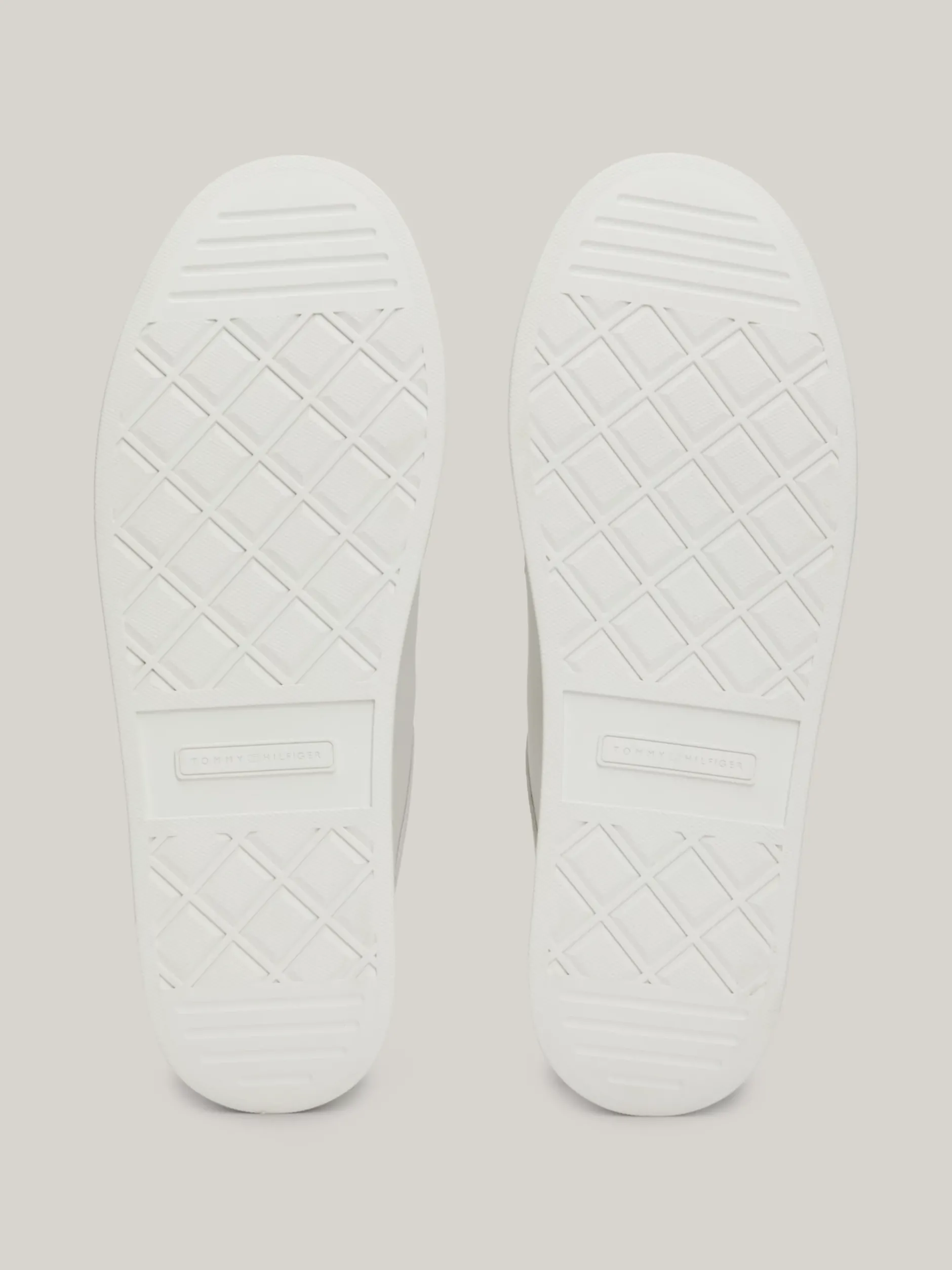 Sneakersy*Tommy Hilfiger Skórzane Tenisówki Casual Na Platformie ECRU
