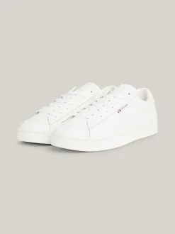 White Trainers|Sneakersy*Tommy Hilfiger Skórzane Tenisówki Na Podeszwie Typu Cupsole ECRU