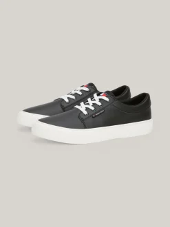 Sneakersy*Tommy Hilfiger Skórzane Tenisówki Skater Essential BLACK
