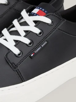 Sneakersy*Tommy Hilfiger Skórzane Tenisówki Skater Essential BLACK