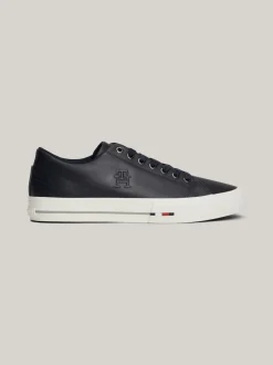 Sneakersy*Tommy Hilfiger Skórzane Tenisówki TH Monogram DESERT SKY