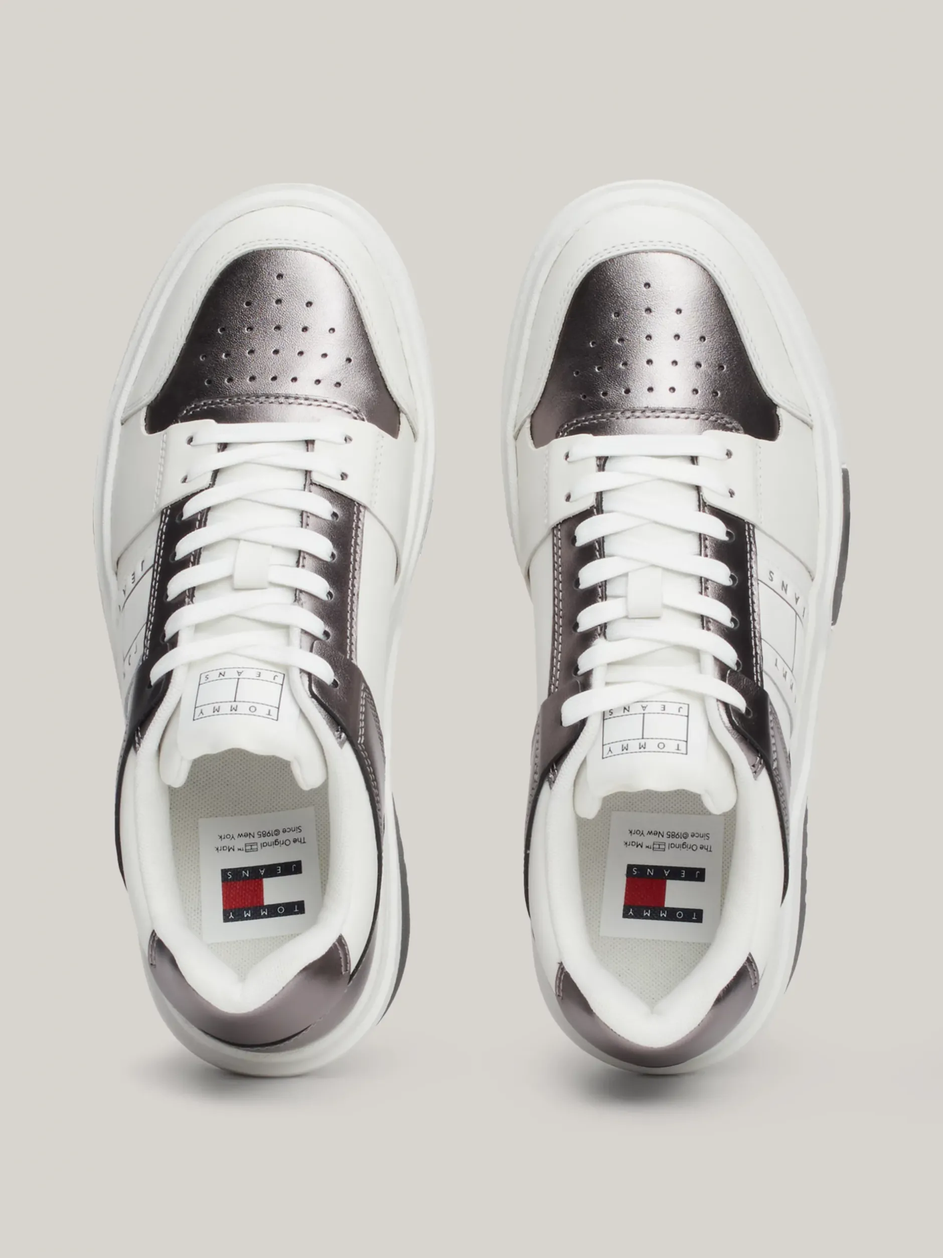 Sneakersy*Tommy Hilfiger Skórzane Tenisówki The Brooklyn WARM STONE