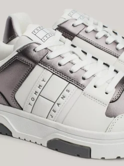 Sneakersy*Tommy Hilfiger Skórzane Tenisówki The Brooklyn WARM STONE