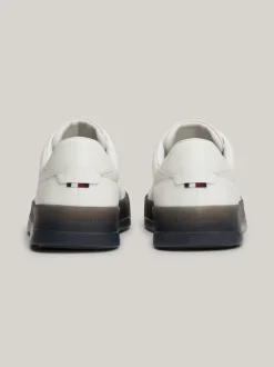 White Trainers|Sneakersy*Tommy Hilfiger Skórzane Tenisówki Typu Court ECRU