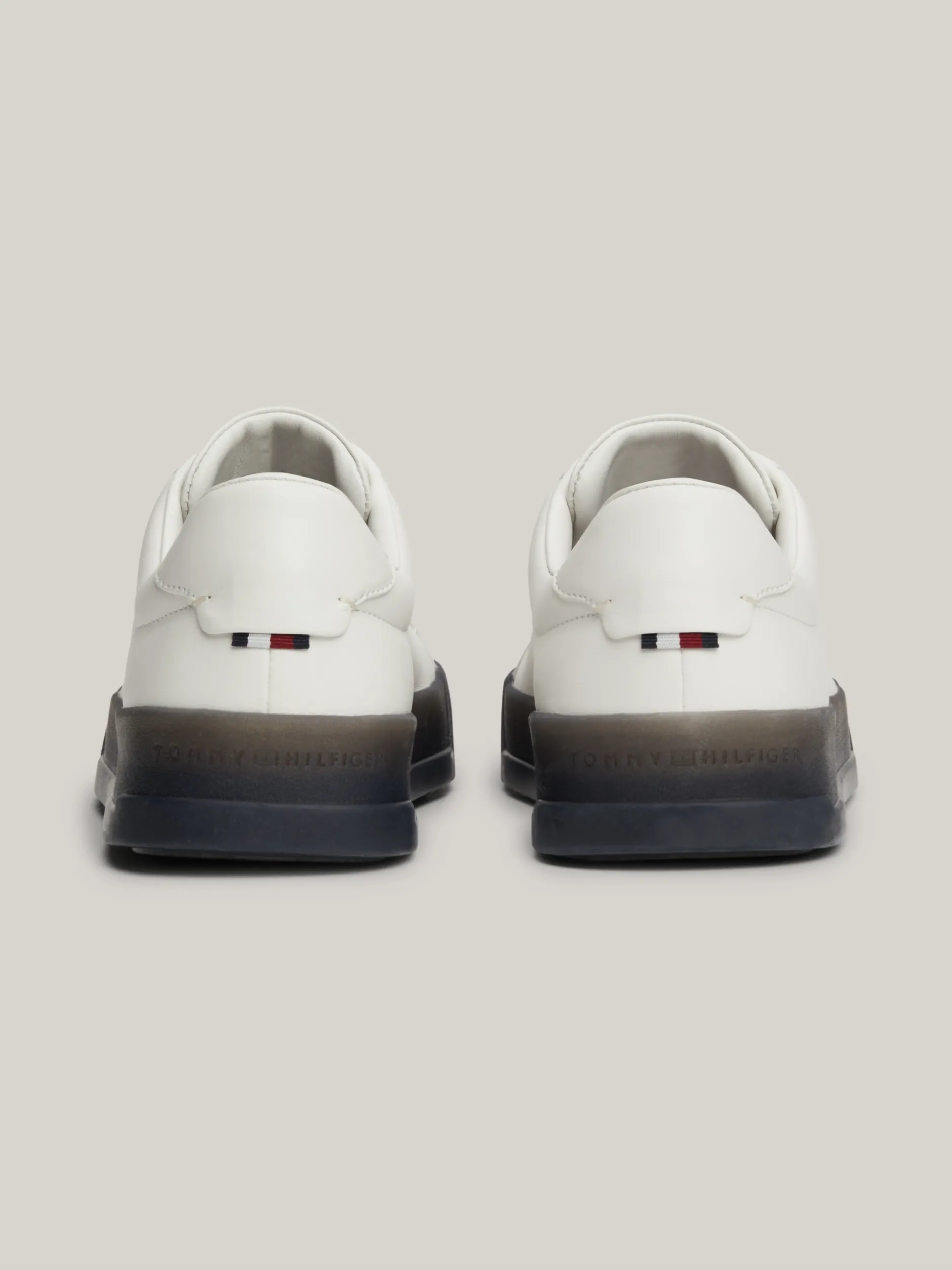 White Trainers|Sneakersy*Tommy Hilfiger Skórzane Tenisówki Typu Court ECRU