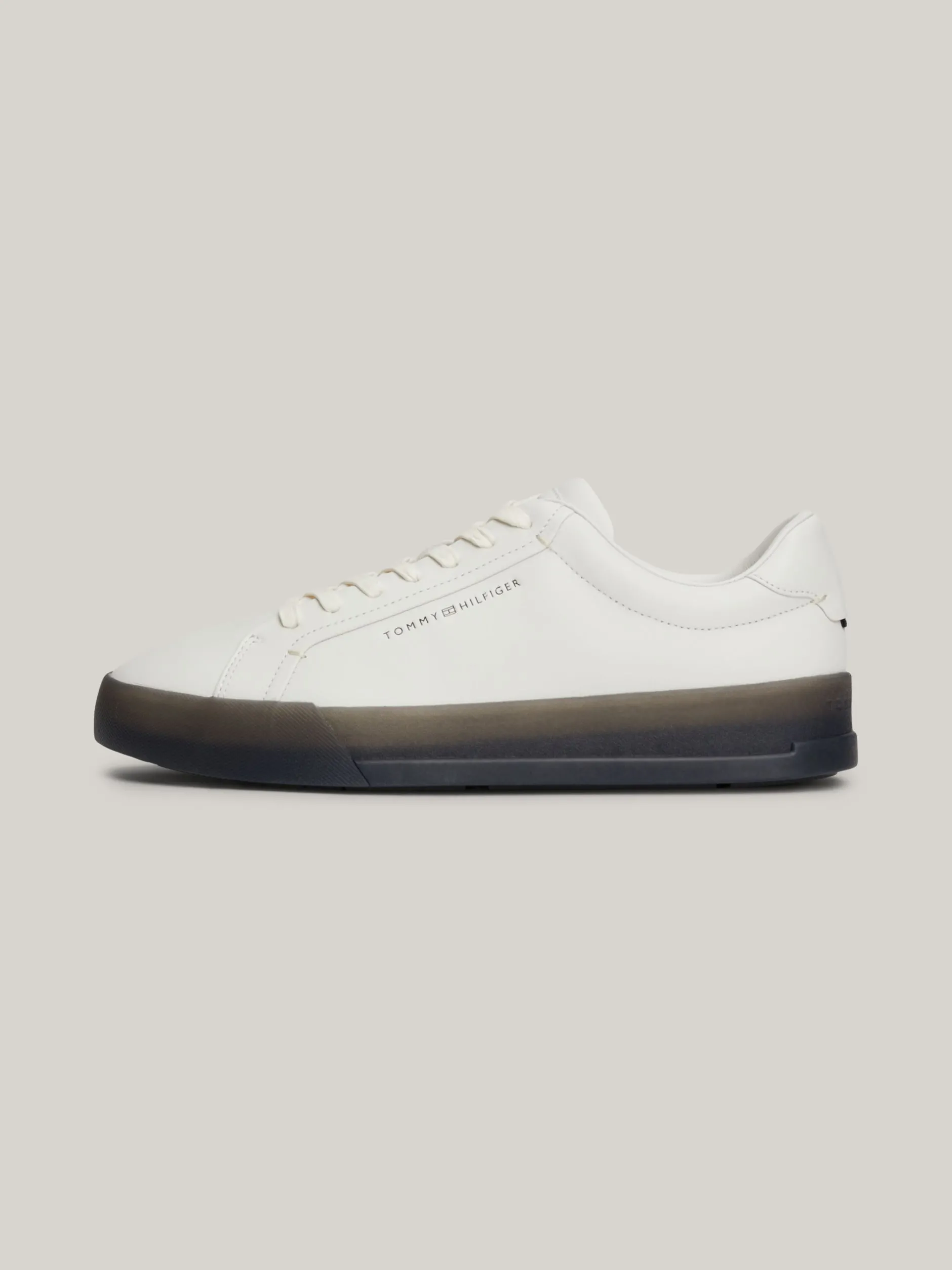 White Trainers|Sneakersy*Tommy Hilfiger Skórzane Tenisówki Typu Court ECRU