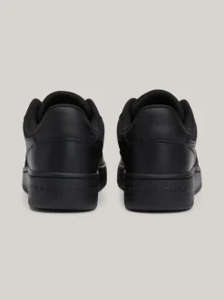 Sneakersy*Tommy Hilfiger Skórzane Tenisówki Z Delikatnym Protektorem TRIPLE BLACK