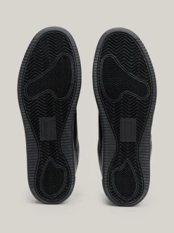 Sneakersy*Tommy Hilfiger Skórzane Tenisówki Z Delikatnym Protektorem TRIPLE BLACK