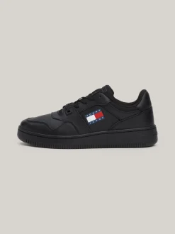 Sneakersy*Tommy Hilfiger Skórzane Tenisówki Z Delikatnym Protektorem TRIPLE BLACK