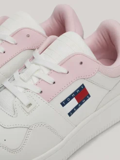 Sneakersy*Tommy Hilfiger Skórzane Tenisówki Z Delikatnym Protektorem MISTY PINK