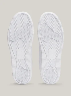 Sneakersy*Tommy Hilfiger Skórzane Tenisówki Z Delikatnym Protektorem WHITE