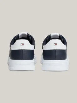 Sneakersy*Tommy Hilfiger Skórzane Tenisówki Z Kontrastowym Zapiętkiem DESERT SKY