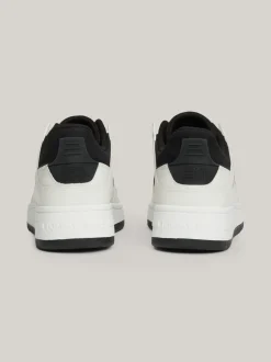 Sneakersy*Tommy Hilfiger Skórzane Tenisówki Z Podeszwą Typu Cupsole BLACK