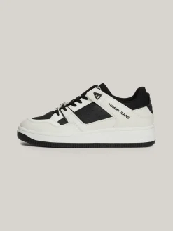 Sneakersy*Tommy Hilfiger Skórzane Tenisówki Z Podeszwą Typu Cupsole BLACK