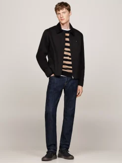 Sneakersy*Tommy Hilfiger Skórzane Tenisówki Z Sygnowaną Taśmą BLACK