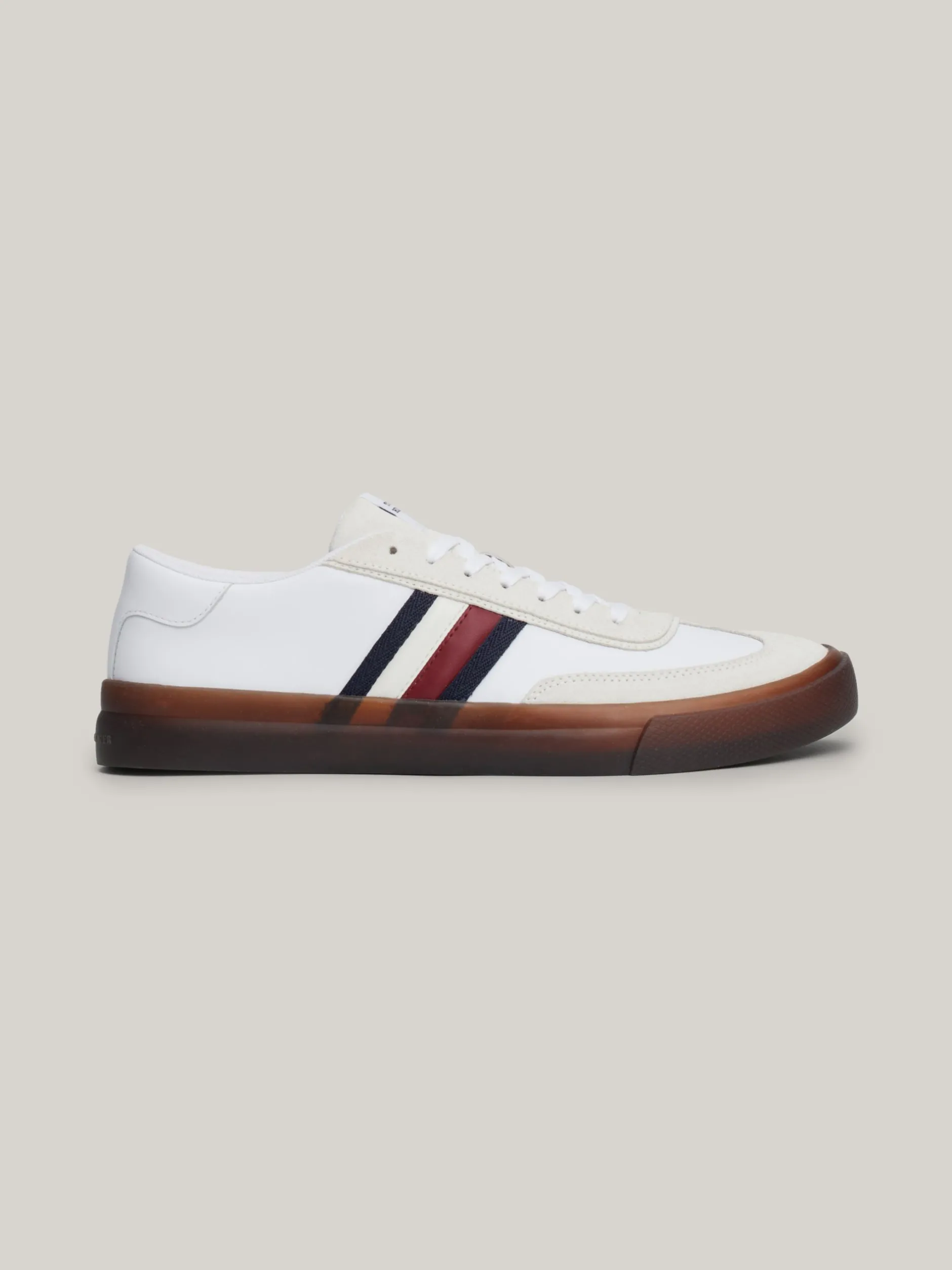 White Trainers|Sneakersy*Tommy Hilfiger Skórzane Tenisówki Z Sygnowaną Taśmą WHITE