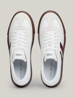 White Trainers|Sneakersy*Tommy Hilfiger Skórzane Tenisówki Z Sygnowaną Taśmą WHITE