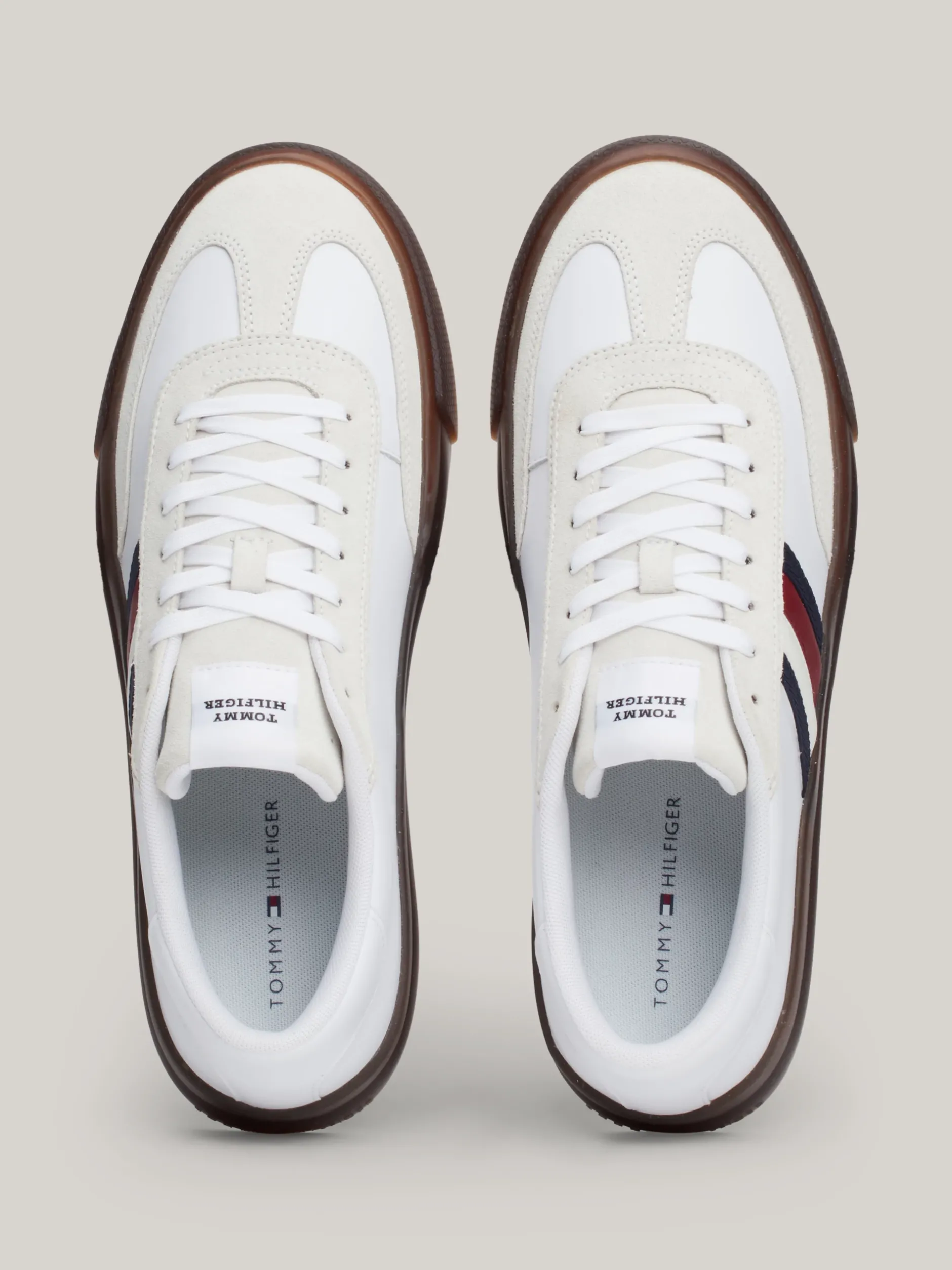 White Trainers|Sneakersy*Tommy Hilfiger Skórzane Tenisówki Z Sygnowaną Taśmą WHITE