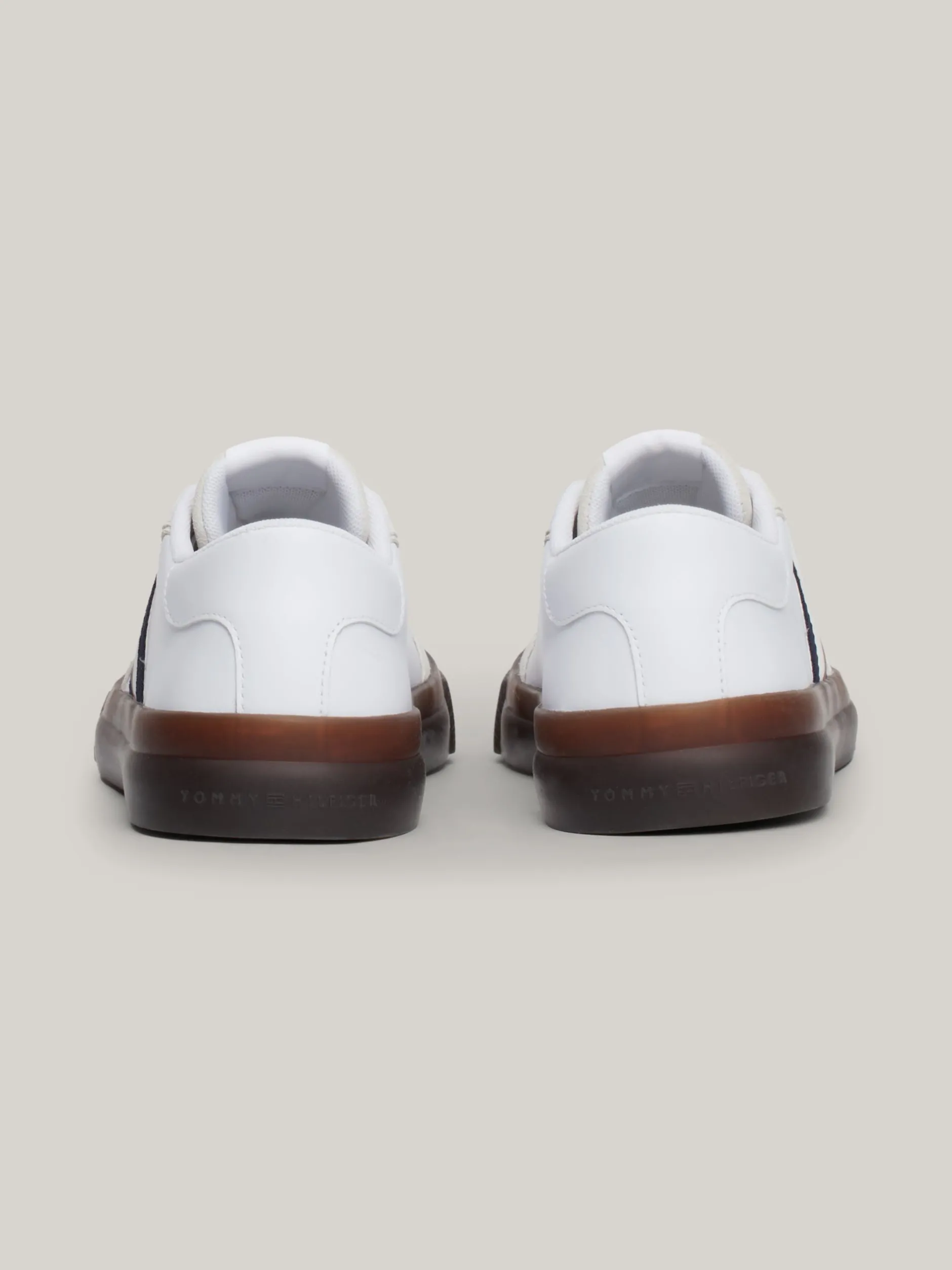 White Trainers|Sneakersy*Tommy Hilfiger Skórzane Tenisówki Z Sygnowaną Taśmą WHITE