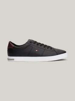 Sneakersy*Tommy Hilfiger Skórzane Tenisówki Z Wulkanizowaną Podeszwą BLACK