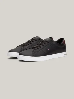 Sneakersy*Tommy Hilfiger Skórzane Tenisówki Z Wulkanizowaną Podeszwą BLACK