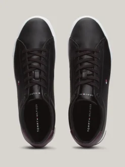 Sneakersy*Tommy Hilfiger Skórzane Tenisówki Z Wulkanizowaną Podeszwą BLACK