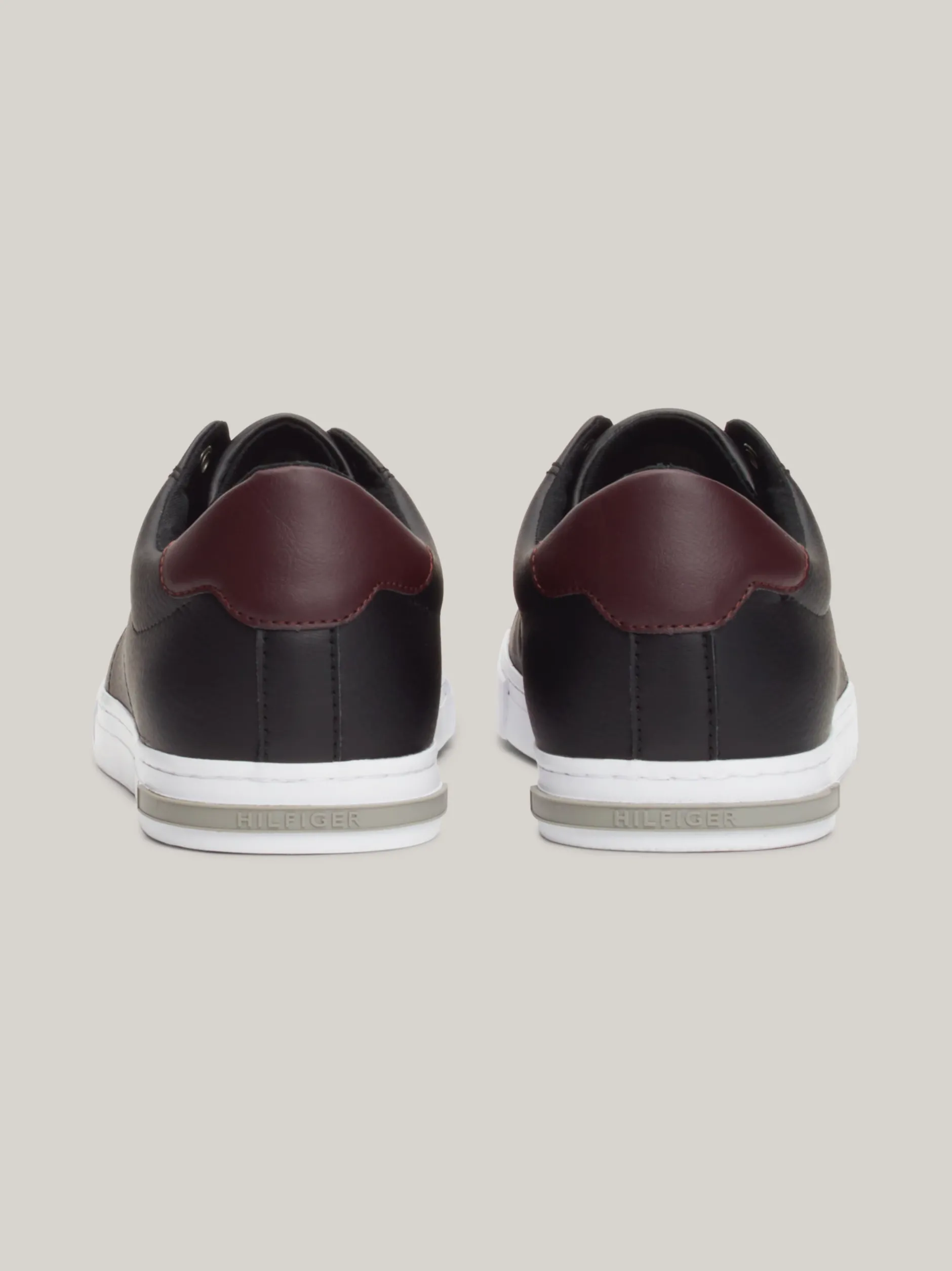 Sneakersy*Tommy Hilfiger Skórzane Tenisówki Z Wulkanizowaną Podeszwą BLACK