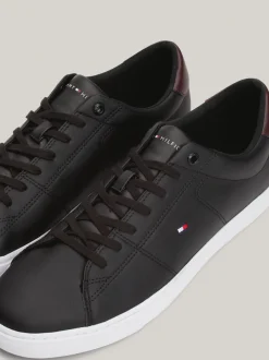 Sneakersy*Tommy Hilfiger Skórzane Tenisówki Z Wulkanizowaną Podeszwą BLACK