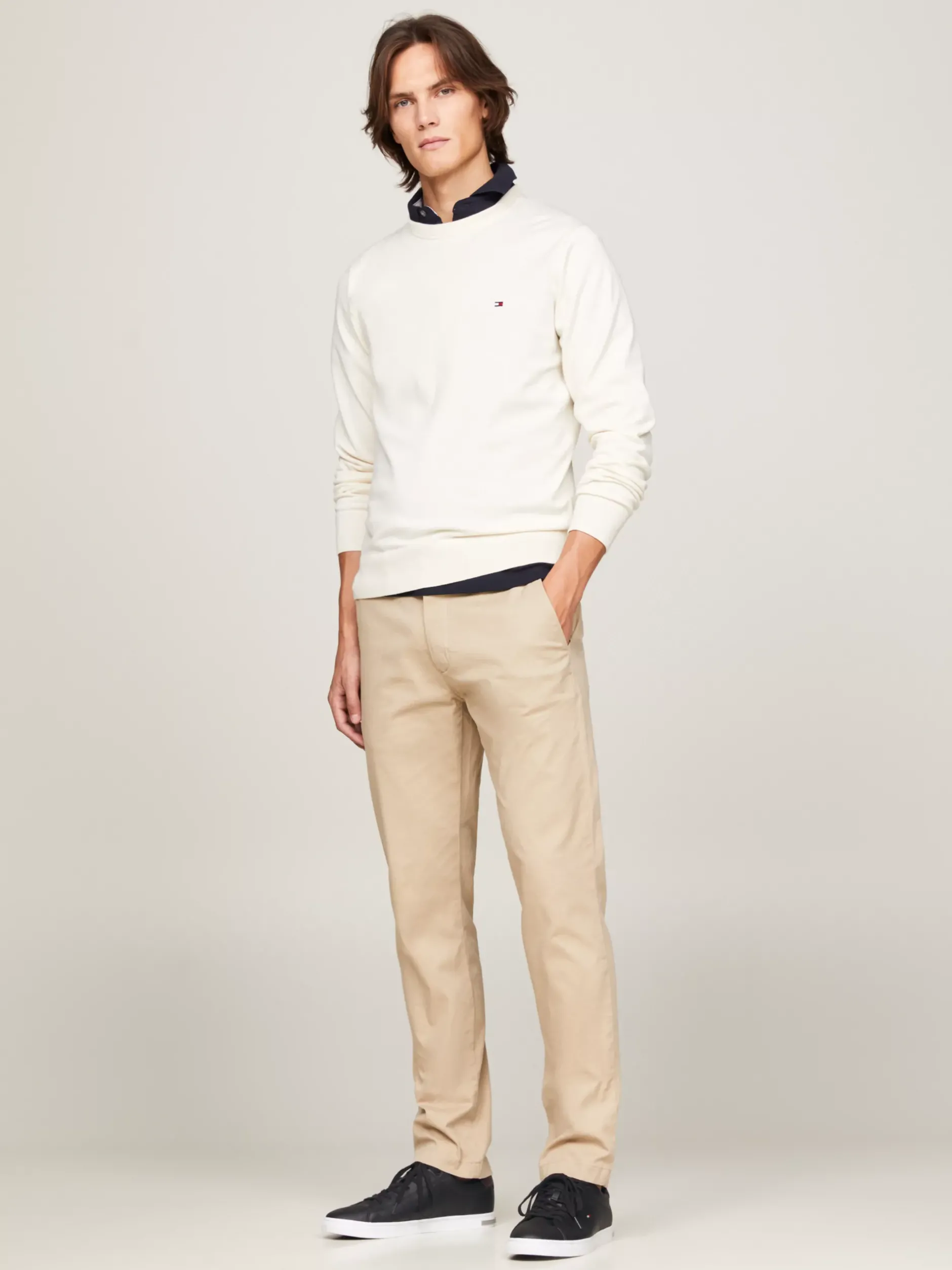 Sneakersy*Tommy Hilfiger Skórzane Tenisówki Z Wulkanizowaną Podeszwą BLACK