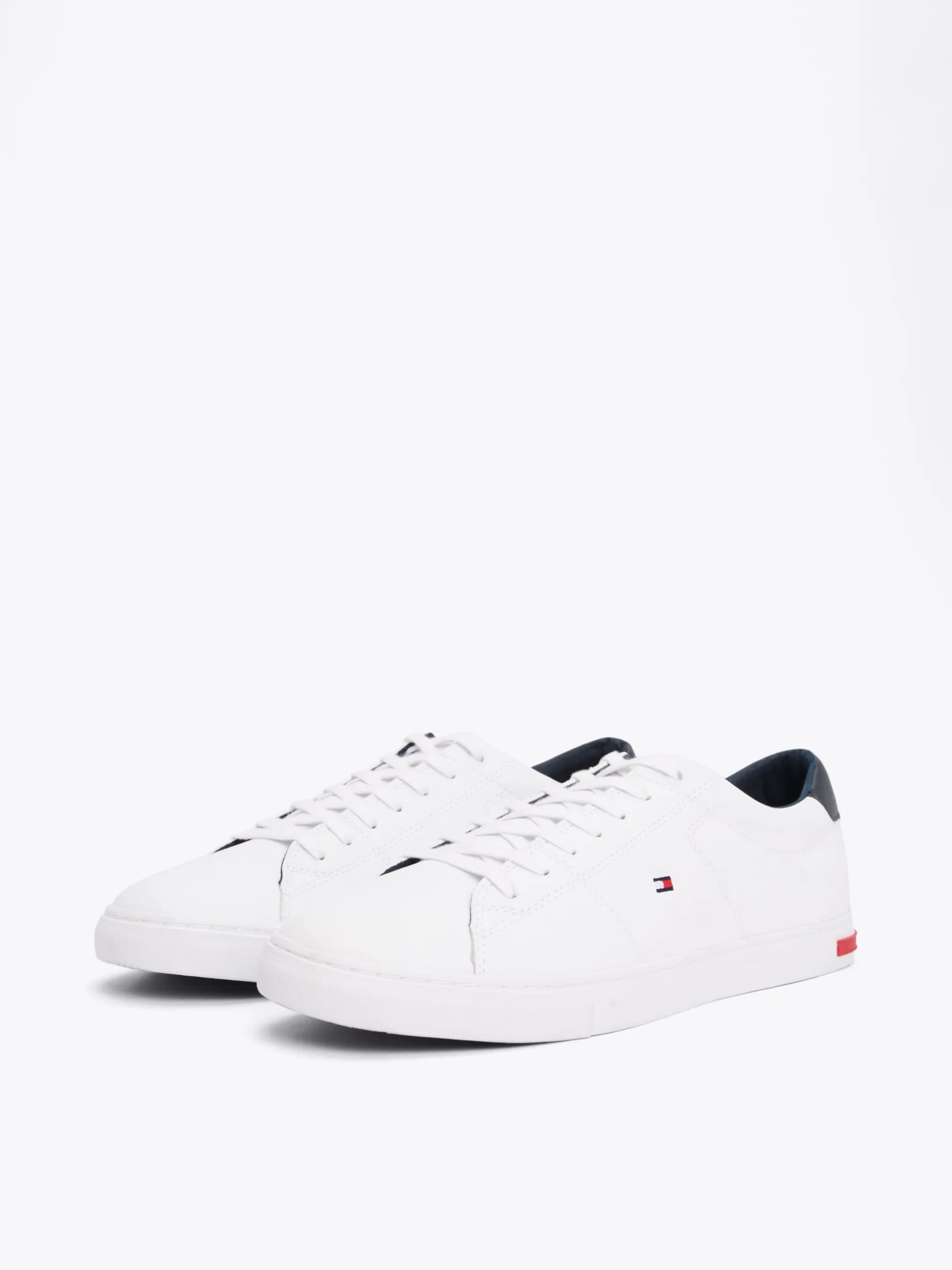 White Trainers|Sneakersy*Tommy Hilfiger Skórzane Tenisówki Z Wulkanizowaną Podeszwą WHITE
