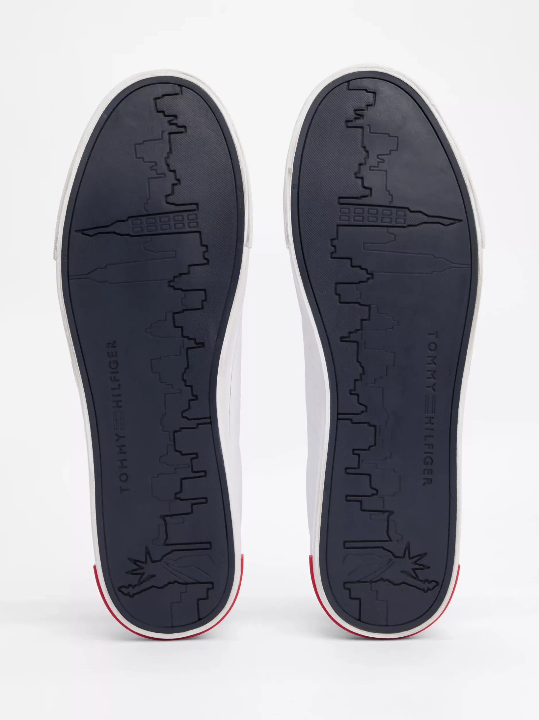 White Trainers|Sneakersy*Tommy Hilfiger Skórzane Tenisówki Z Wulkanizowaną Podeszwą WHITE