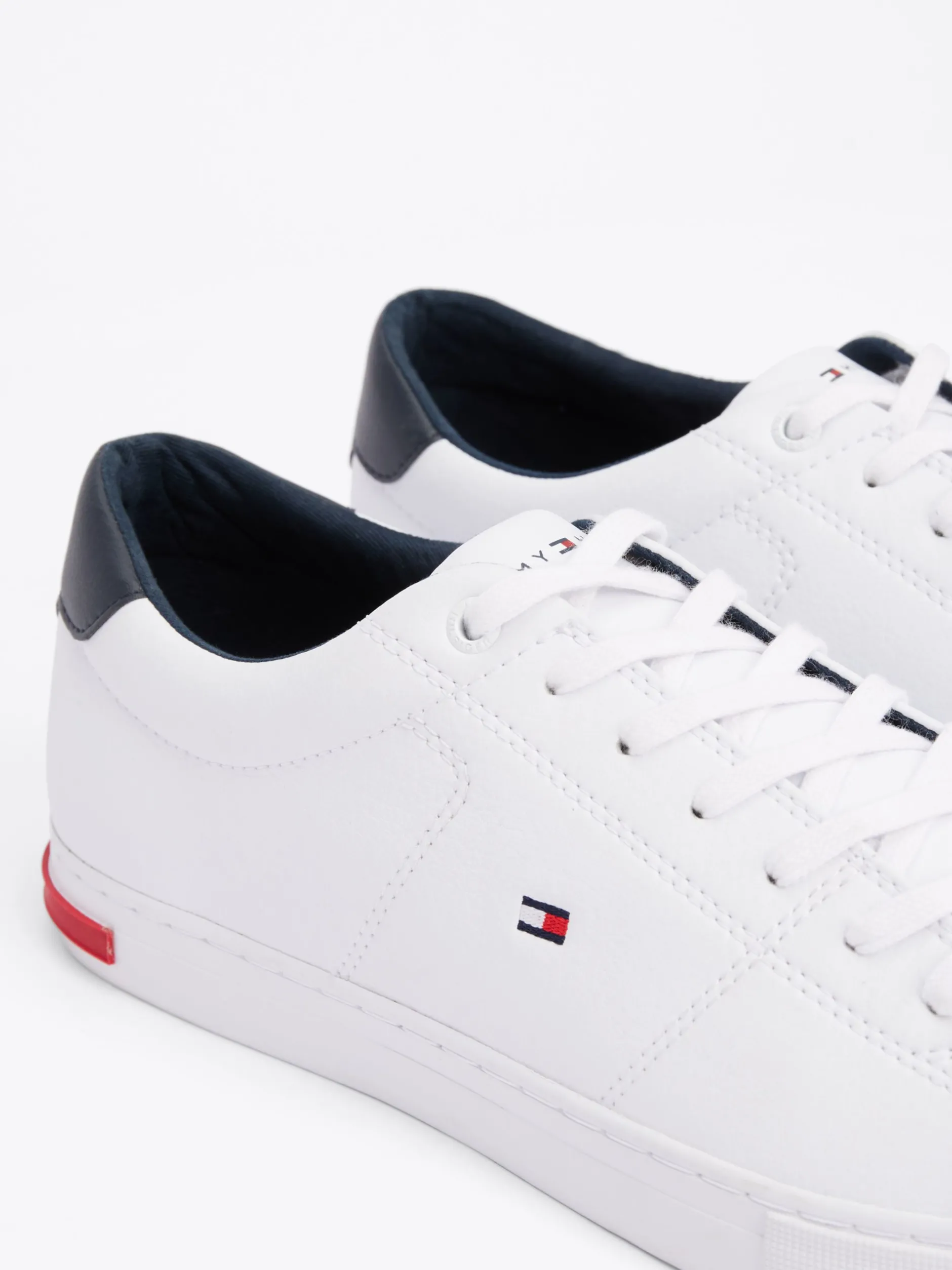 White Trainers|Sneakersy*Tommy Hilfiger Skórzane Tenisówki Z Wulkanizowaną Podeszwą WHITE