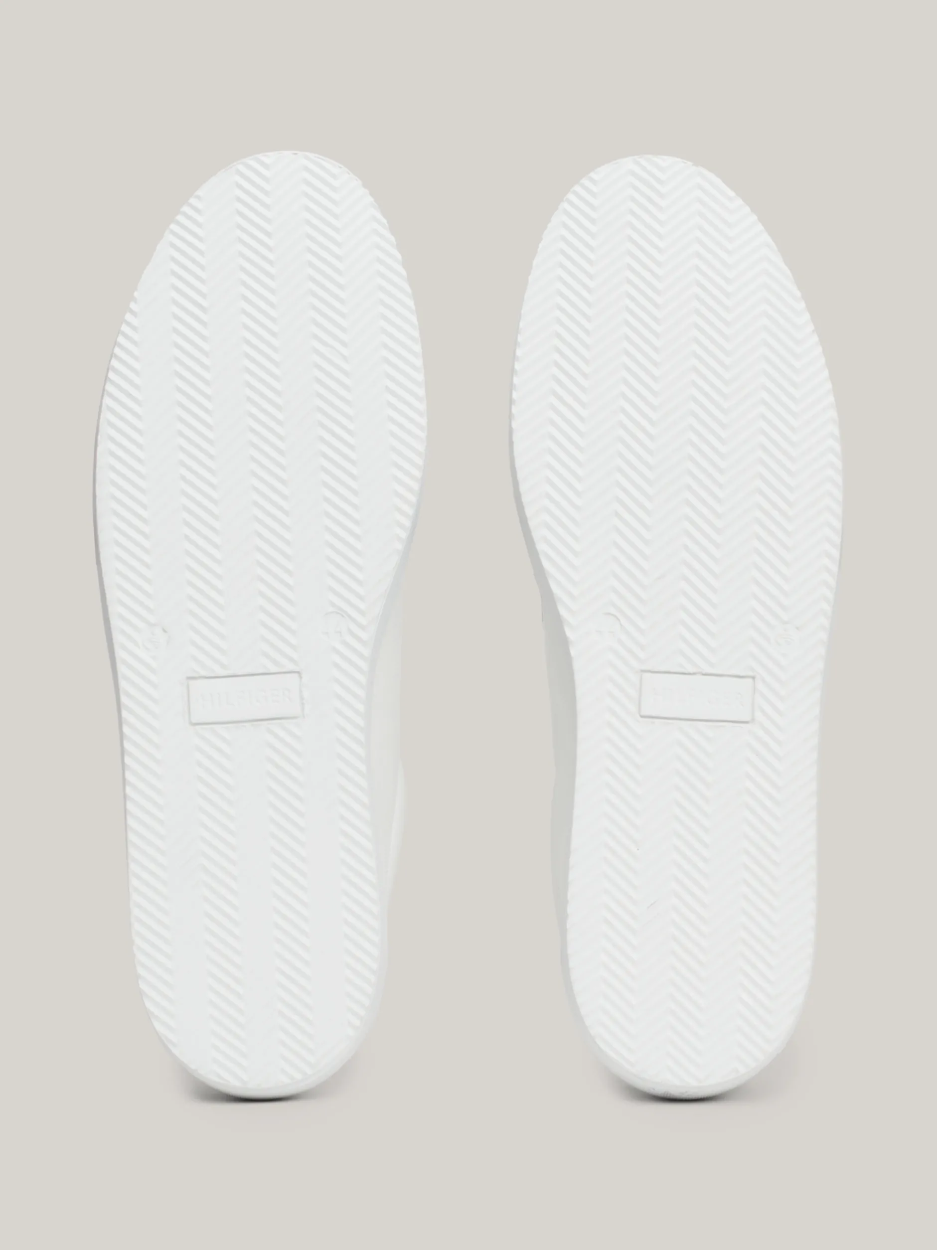 White Trainers|Sneakersy*Tommy Hilfiger Skórzane Tenisówki Z Wytłoczonym Logo WHITE