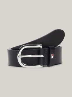 Paski*Tommy Hilfiger Skórzany Pasek Danny MASTERS BLACK