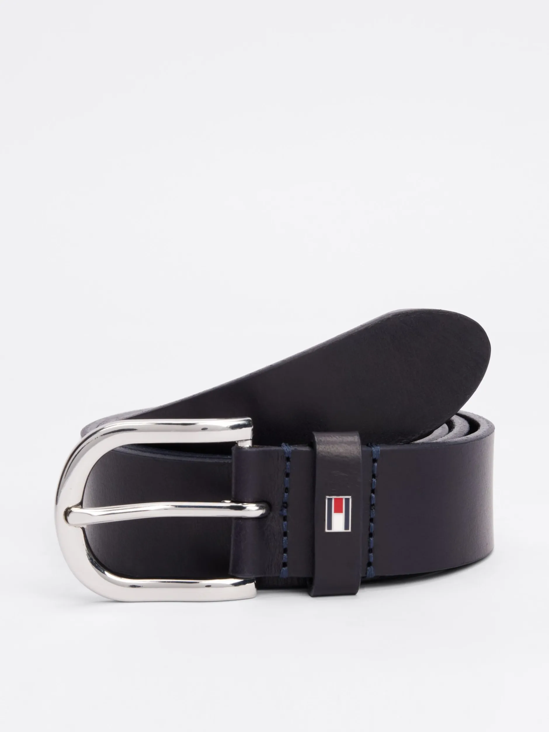 Paski*Tommy Hilfiger Skórzany Pasek Danny NIGHT SKY