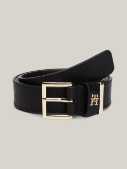 Paski*Tommy Hilfiger Skórzany Pasek Heritage BLACK