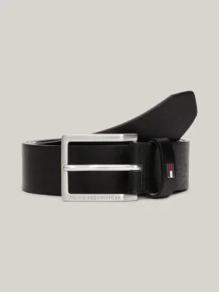 Paski*Tommy Hilfiger Skórzany Pasek Z Flagą Oliver BLACK