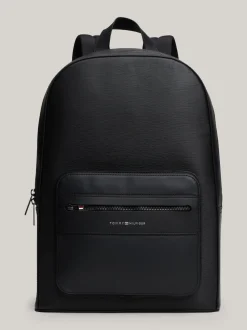 Plecaki*Tommy Hilfiger Skórzany Plecak Premium Business BLACK