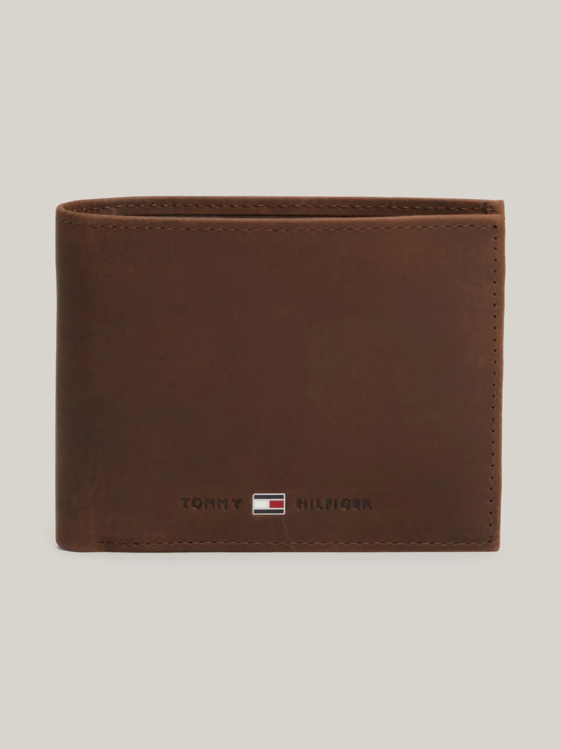 Portfele & Breloczki Do Kluczy*Tommy Hilfiger Skórzany Portfel BROWN