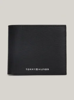 Portfele & Breloczki Do Kluczy*Tommy Hilfiger Skórzany Portfel Business Premium Z Fakturą BLACK
