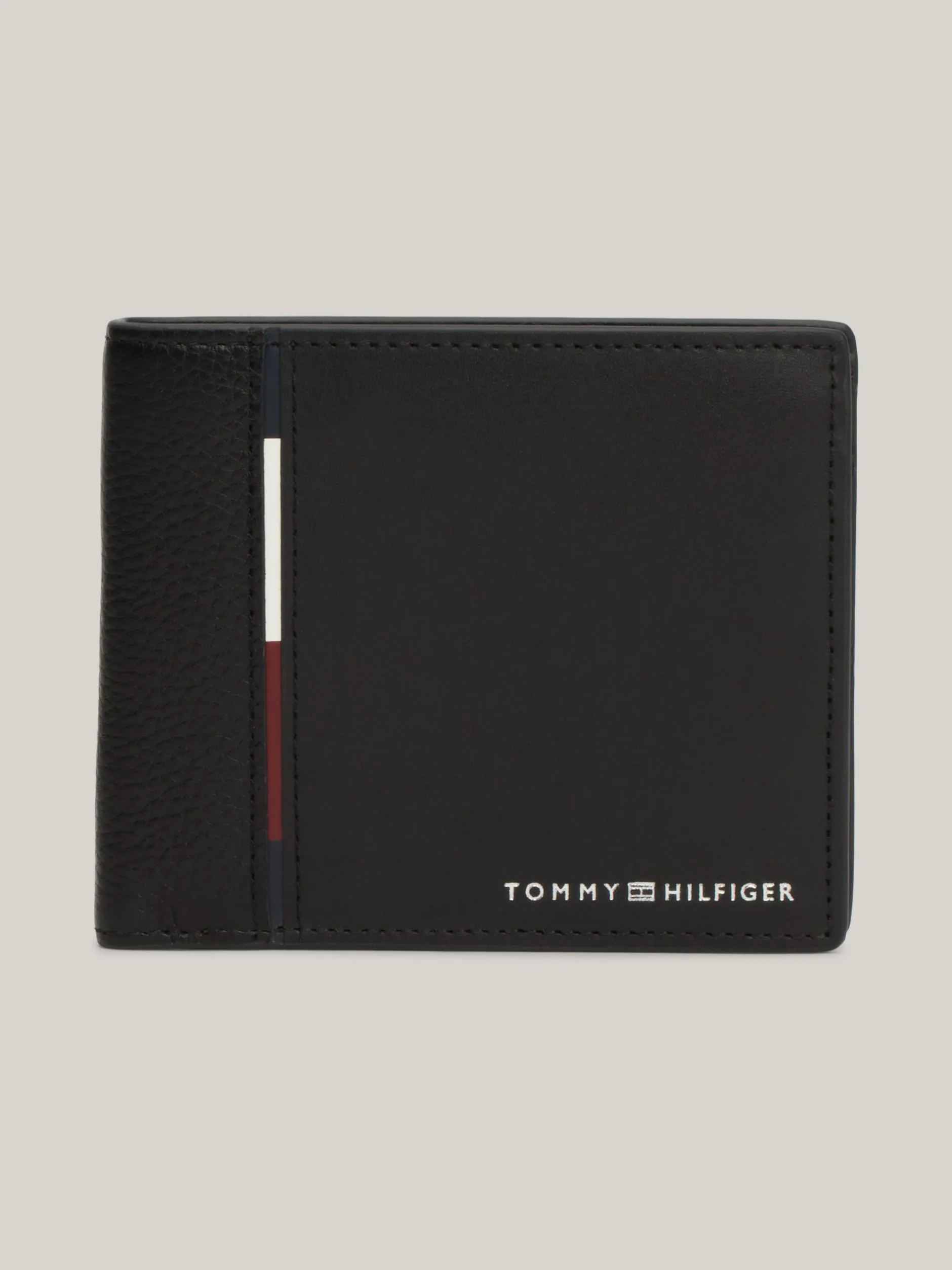 Portfele & Breloczki Do Kluczy*Tommy Hilfiger Skórzany Portfel Casual Na Karty I Bilon BLACK