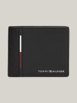 Portfele & Breloczki Do Kluczy*Tommy Hilfiger Skórzany Portfel Casual Na Karty BLACK