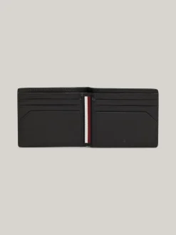 Portfele & Breloczki Do Kluczy*Tommy Hilfiger Skórzany Portfel Casual Na Karty BLACK