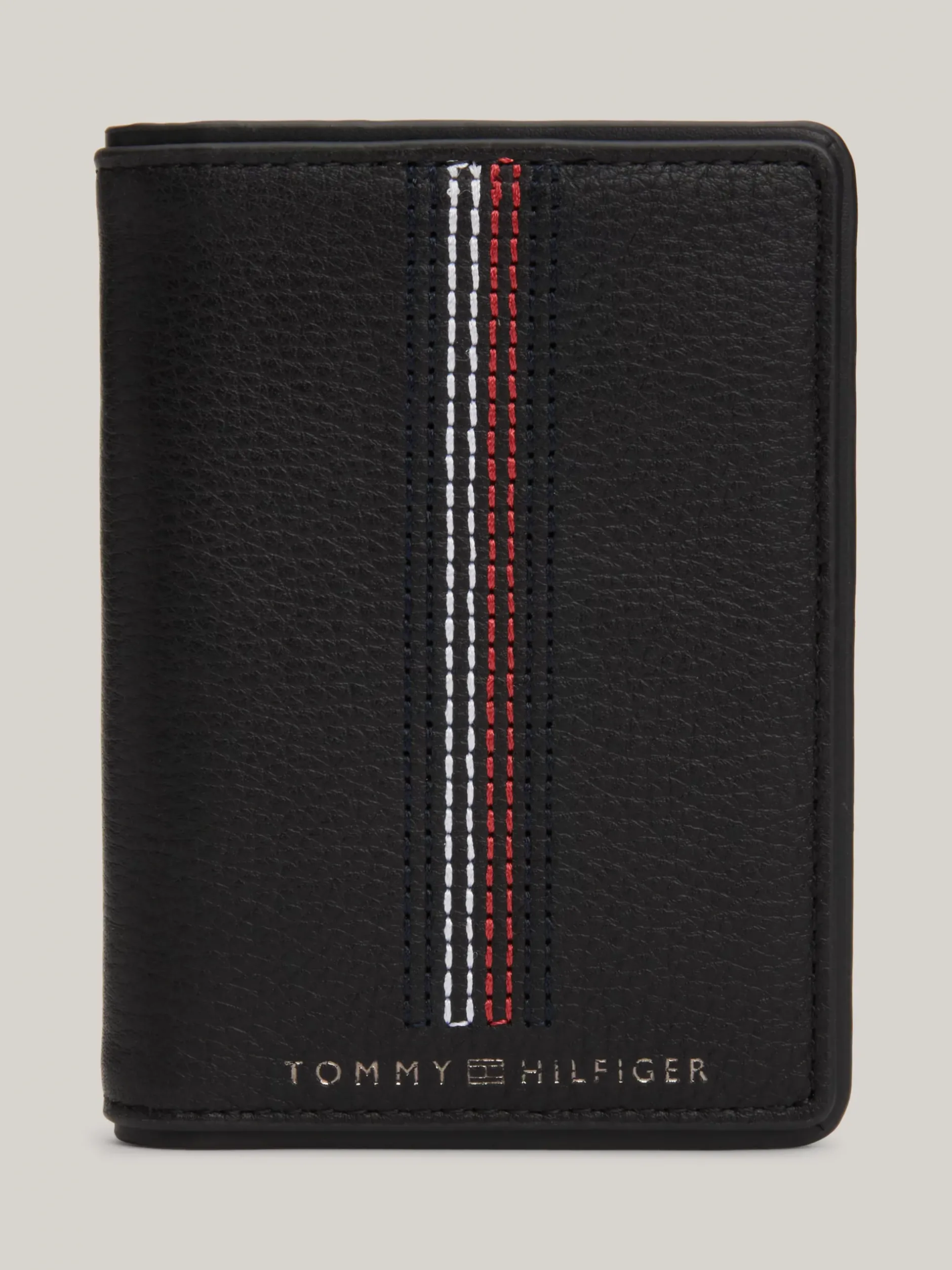 Portfele & Breloczki Do Kluczy*Tommy Hilfiger Skórzany Składany Portfel Casual BLACK