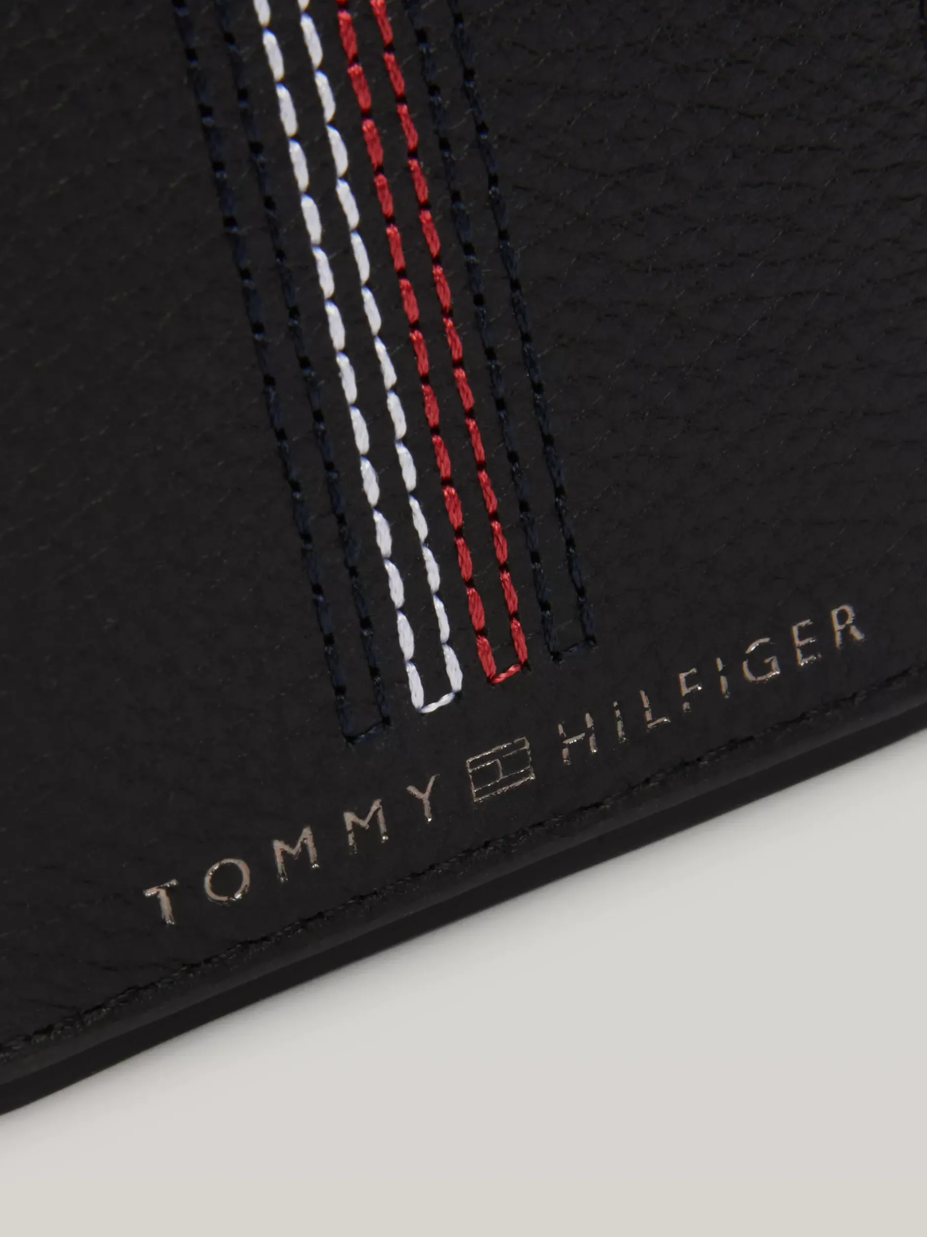 Portfele & Breloczki Do Kluczy*Tommy Hilfiger Skórzany Składany Portfel Casual BLACK