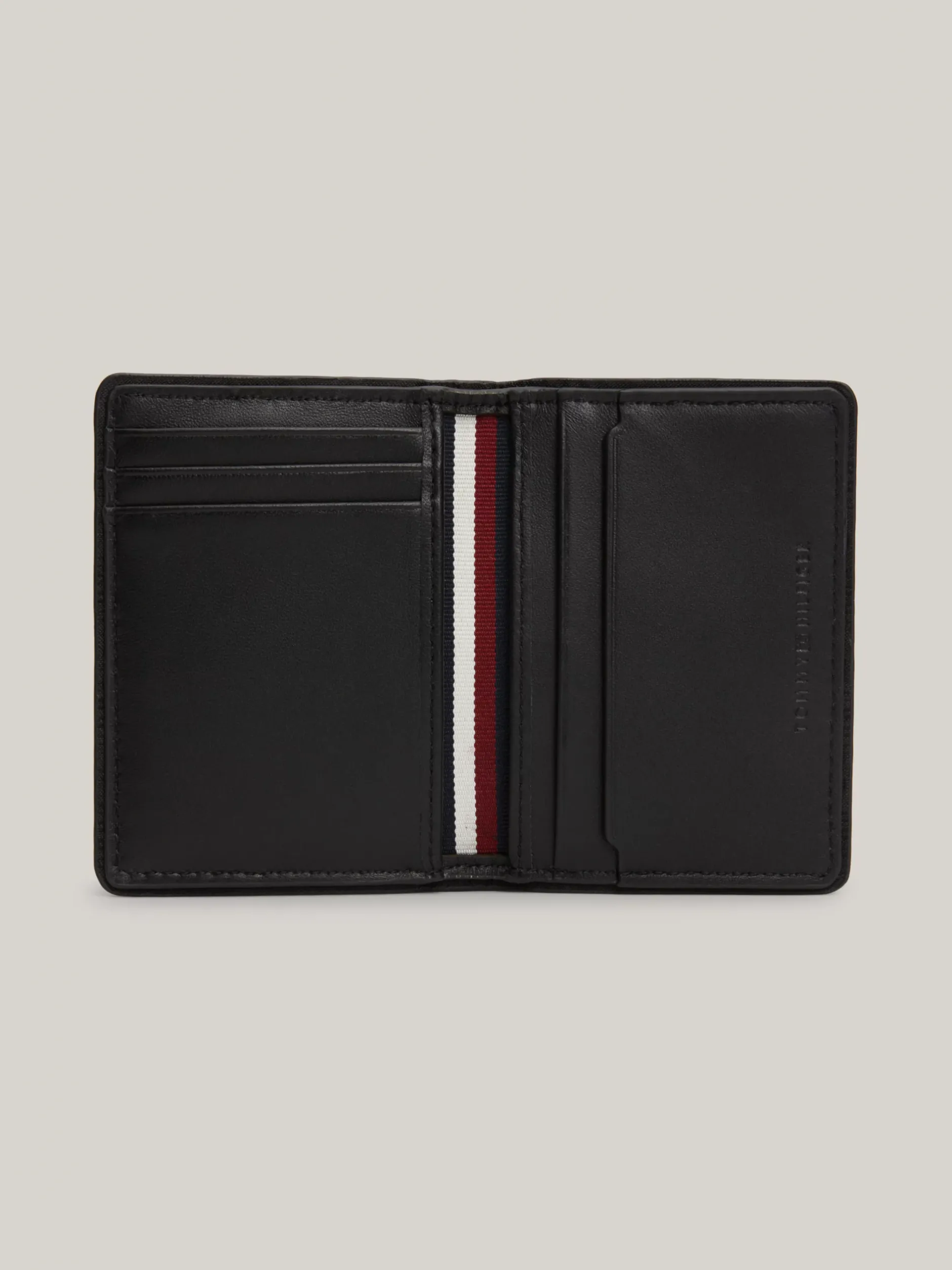 Portfele & Breloczki Do Kluczy*Tommy Hilfiger Skórzany Składany Portfel Casual BLACK